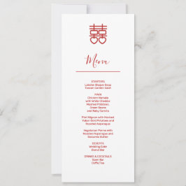 Modern kinesiska Bröllop-menykort Inbjudningar