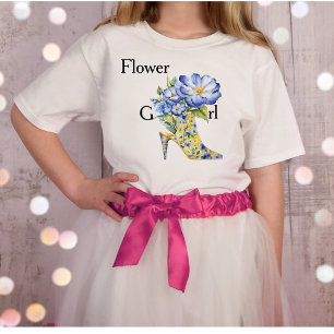 Modern kinesiska, högHeel Flower Girl, Blommigt T Shirt