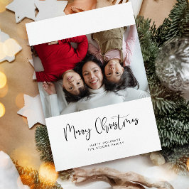 Modern kinetisk kalligrafi-foto i God jul Julkort