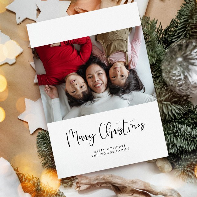 Modern kinetisk kalligrafi-foto i God jul Julkort (Skapare uppladdad)