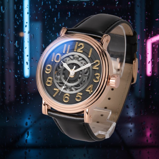 Modern kinetisk metall 3D djup urtavla present Armbandsur (Skapare uppladdad)