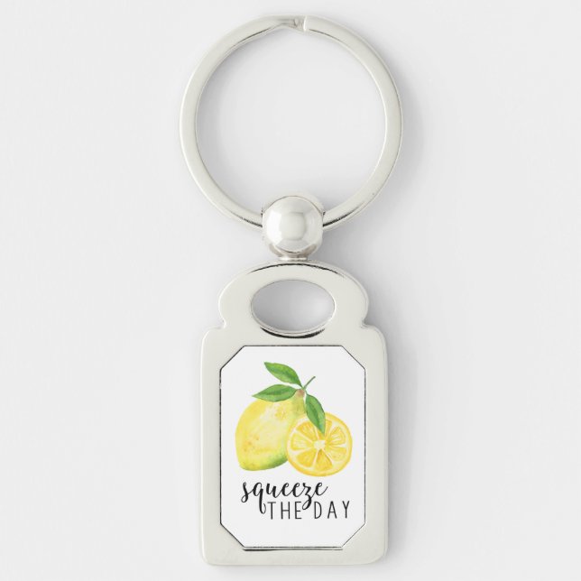 MODERN KITCHEN LEMON PUN REKTANGULÄRT SILVERFÄRGAD NYCKELRING (Framsidan)