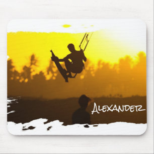 Modern Kitesurfing vid Sunset i Tropikernorna Musmatta