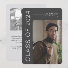 Modern, klass 2024, Sleek Photos Studenten Meddelande