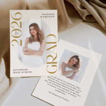 Modern klass 2025 Guld Grad 2 Photo Studenten