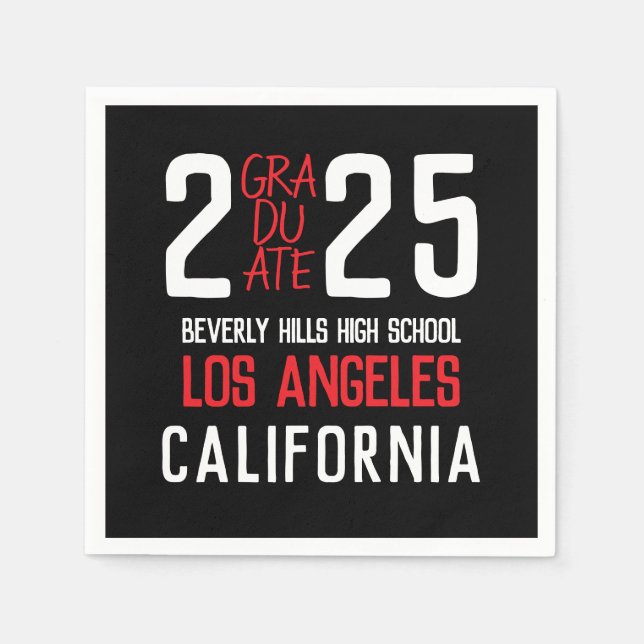 Modern klass 2025 Studenten Pappersservett (Framsidan)