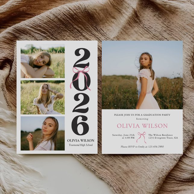 Modern Klass 2026 Foto Examen Fest Inbjudningar (Skapare uppladdad)