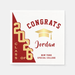 Modern klass för 2024 Golden Red Studentfest Pappersservett