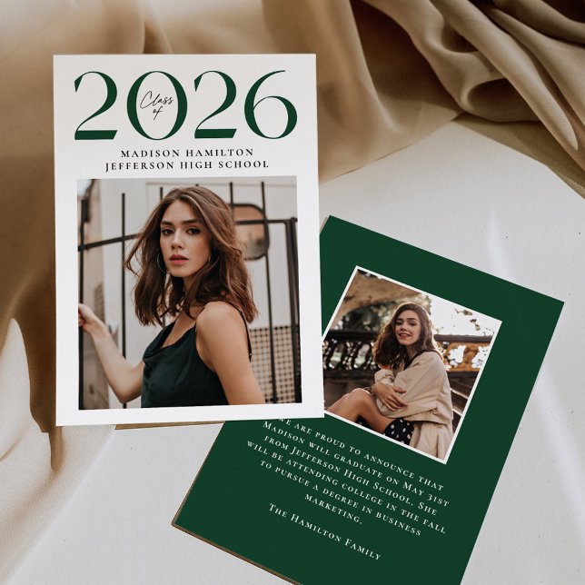 Modern klass för 2025 Grönt 2 Photo Studenten Meddelande (Skapare uppladdad)