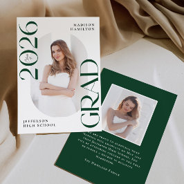 Modern klass för 2025 Grönt Grad 2 Photo Studenten Meddelande