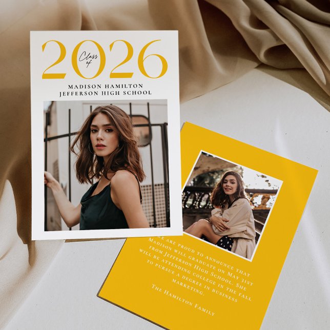 Modern klass för 2025 Gult 2 Photo Studenten Meddelande (Skapare uppladdad)