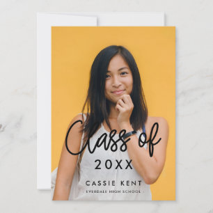Modern klass för 2025 studenten-fotoinbjudan meddelande