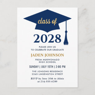 Modern klass för 2025-Studentfestens inbjudan