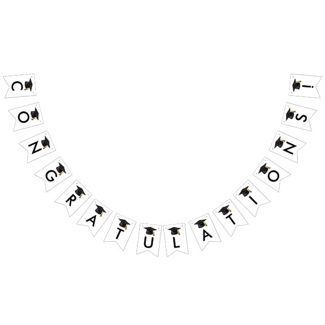 Modern klass för 2025 svart Studenten Vimplar (Alla)