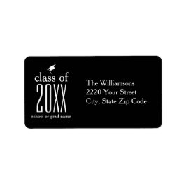 Modern klass för 20XX-Studentmössans Anpassningsba Adressetikett