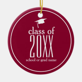 Modern klass för 20XX-Studentmössans Anpassningsba Julgransprydnad Keramik