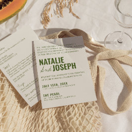 Modern klass, ljus färgstark allt i en Bröllop Inbjudningar