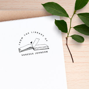 Modern klassisk Anpassningsbar från Bibliotek Bok Stämpel