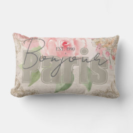 Modern klassisk bokstavs grunge botanisk shabby lumbarkudde