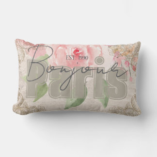 Modern klassisk bokstavs grunge botanisk shabby lumbarkudde