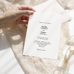 Modern klassisk enkel bröllopsinbjudan inbjudningar<br><div class="desc">Denna moderna klassiska, enkla bröllopsinbjudan är perfekt för din elegant moderna bröllop. Den här designen har en svart, enkel kalligrafi som är inställd på en ljusvit bakgrund i neutralten för att matcha din klassiska bröllop eller minimalistiska boho bröllop i vår, sommar, fall eller vinter. Jag ber er att ni kan...</div>