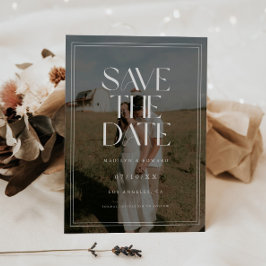 Modern Klassisk Fet Typografi Bröllop Fullständigt Spara Datumet