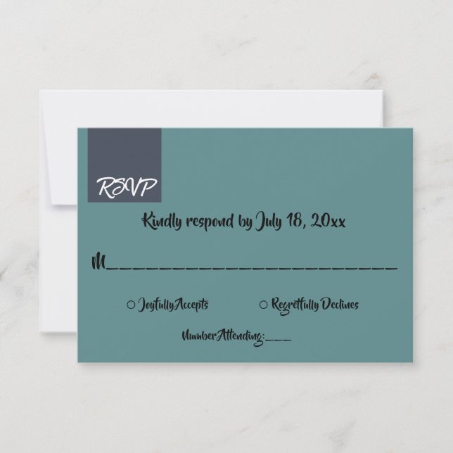 Modern klassisk formell Elegant, Chic Bröllop OSA Kort (Framsida)