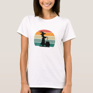 Modern klassisk häxa halloween vit t shirt