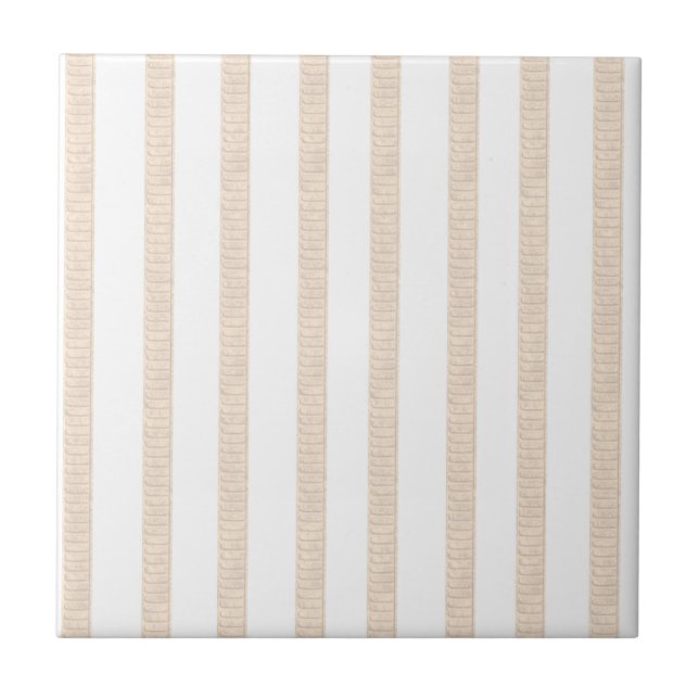 Modern Klassisk Keramisk Kakel Beige Randig Vertik (Framsidan)