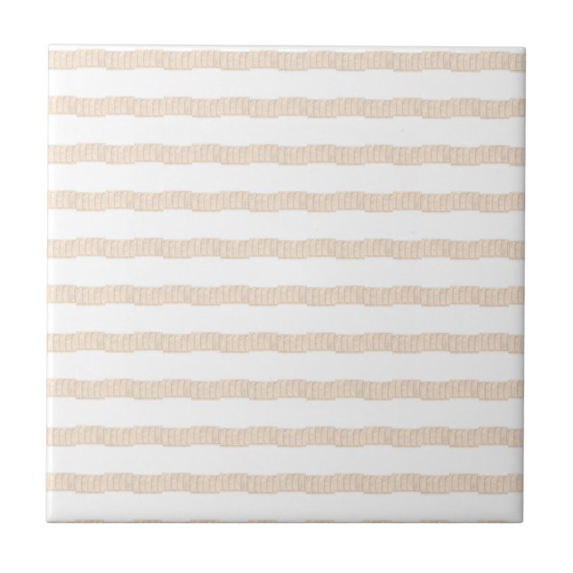 Modern Klassisk Keramisk Klinker Beige Randig Kakelplatta (Framsidan)