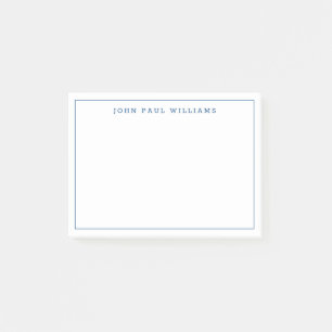 Modern klassisk marin blå formeln Thin Gräns Line Post-it Block