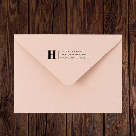 Modern klassisk monogram - enkel Returadress Stämpel