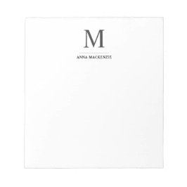 Modern klassisk monogram för enkel Professionell Anteckningsblock