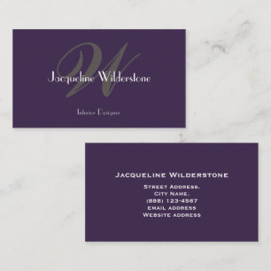 Modern klassisk monogram- och Namn-klassens Chic L Visitkort