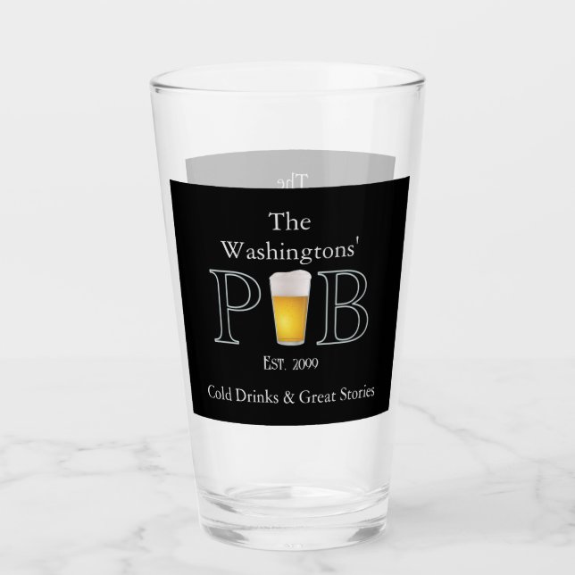 Modern klassisk pub Beer Drinking Glass Glaskopp (Framsida)