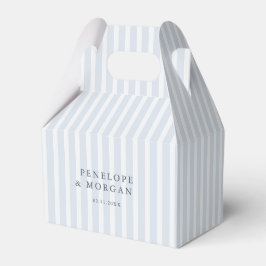 Modern Klassisk Randig Dammt blå Vintage Bröllop Presentaskar