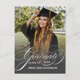 Modern klassisk Studentfest Inbjudan Vykort