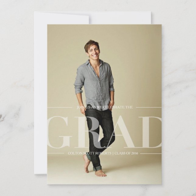 Modern klassisk Studentfest | Kön neutralt Inbjudningar (Framsida)