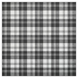 Modern klassisk tartan Jul, svart vit Tyg