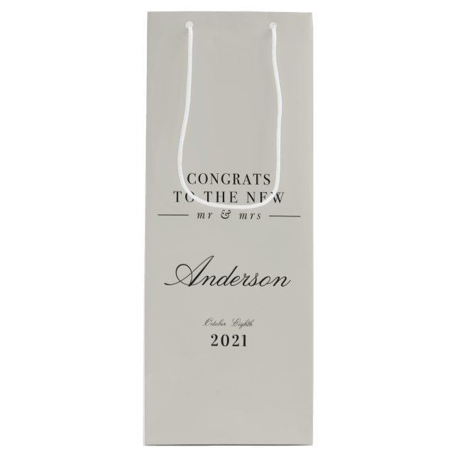 Modern klasstypografi Mr. och Mrs. bröllop (Framsidan)