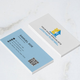 Modern klassy Simple HVAC QR-kod Visitkort