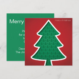 Modern klippt ut träd inbjudningar