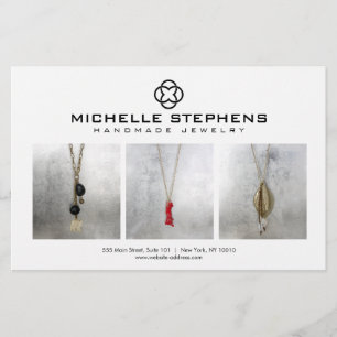 Modern Klöver Logotyp Luxury Boutique Photo White Flygblad