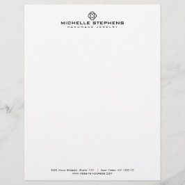 Modern Klöver Logotyp Luxury Boutique White Brevhuvud
