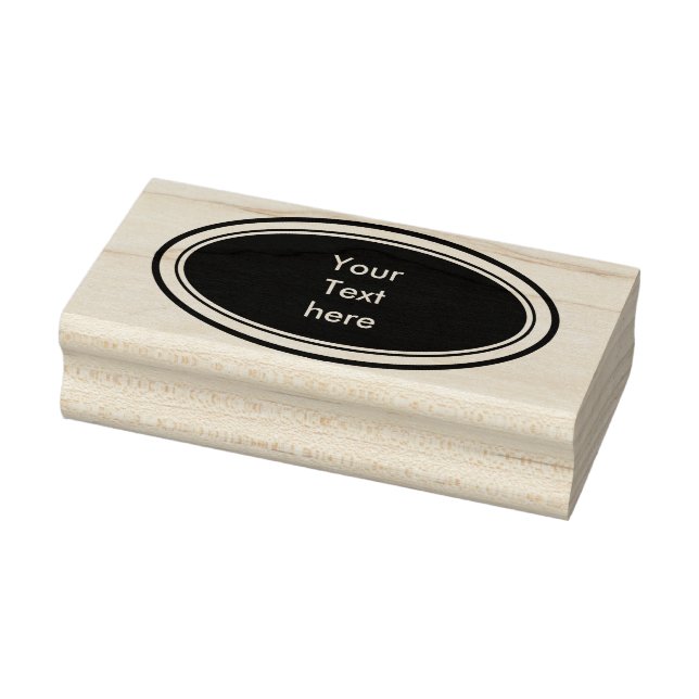 Modern knappval med ram + ditt namn stämpel (Stämpel)