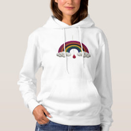 Modern Knitted Rainbow Cloud Drop Art Pullover T Shirt