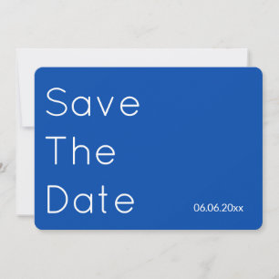 Modern Koboltblå Bröllops-Save the Date - Spara Datumet