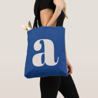 Modern Koboltblå Djärv Retro Monogram Initial