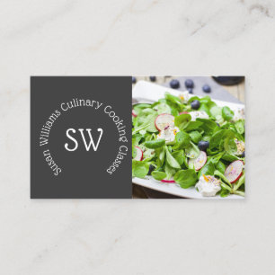 Modern kockfoto  Färskt friskt salladsgourmet Visitkort