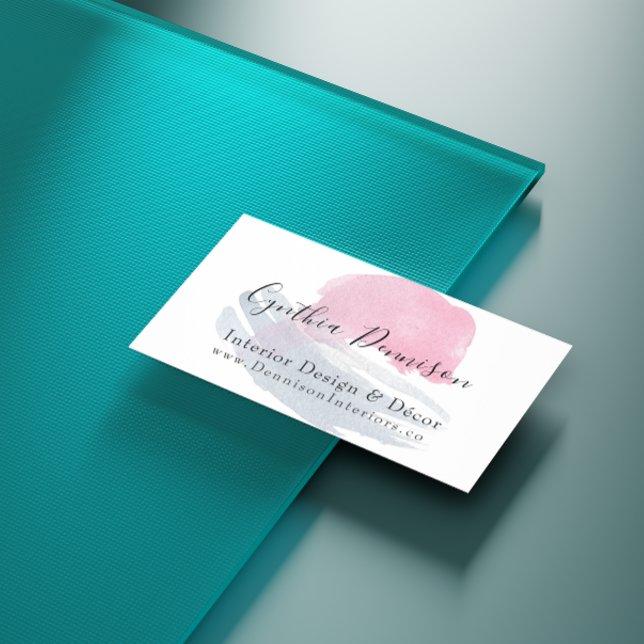 Modern kod för konstgjord vattenfärg Stänk QR Visitkort (Skapare uppladdad)